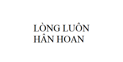 Nhạc: Lòng Luôn Hân Hoan